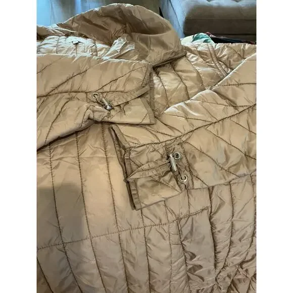 Second Female Quilly Anorak Quilted Jacket Silver Mink Funnel Neck S Minimalist - Picture 12 of 13